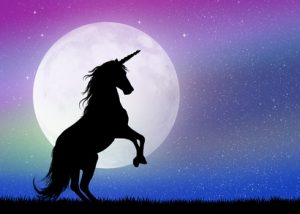 unicorn in the moonlight