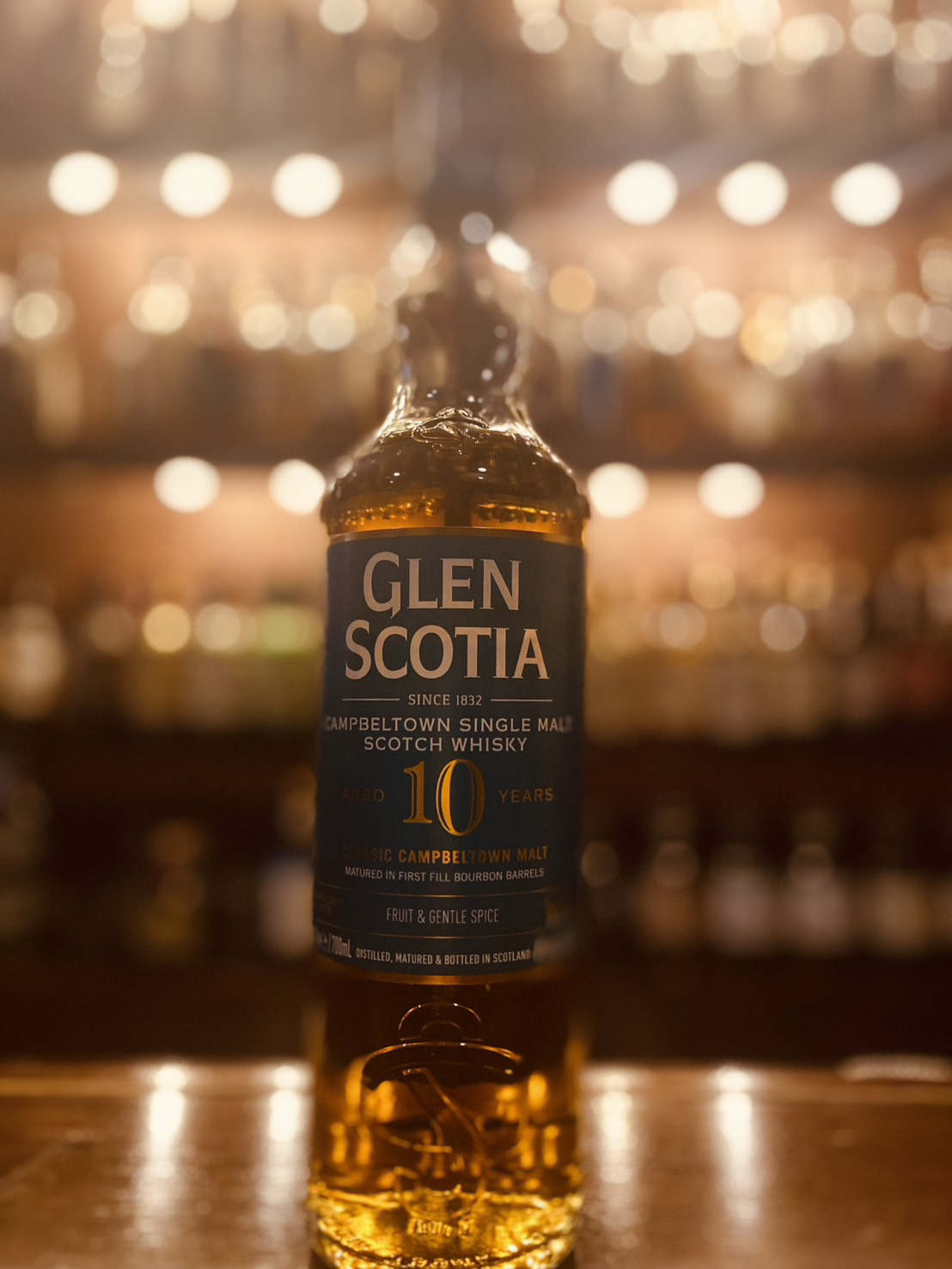グレンスコシア10年。バーリトルハピネスのカウンターにて。