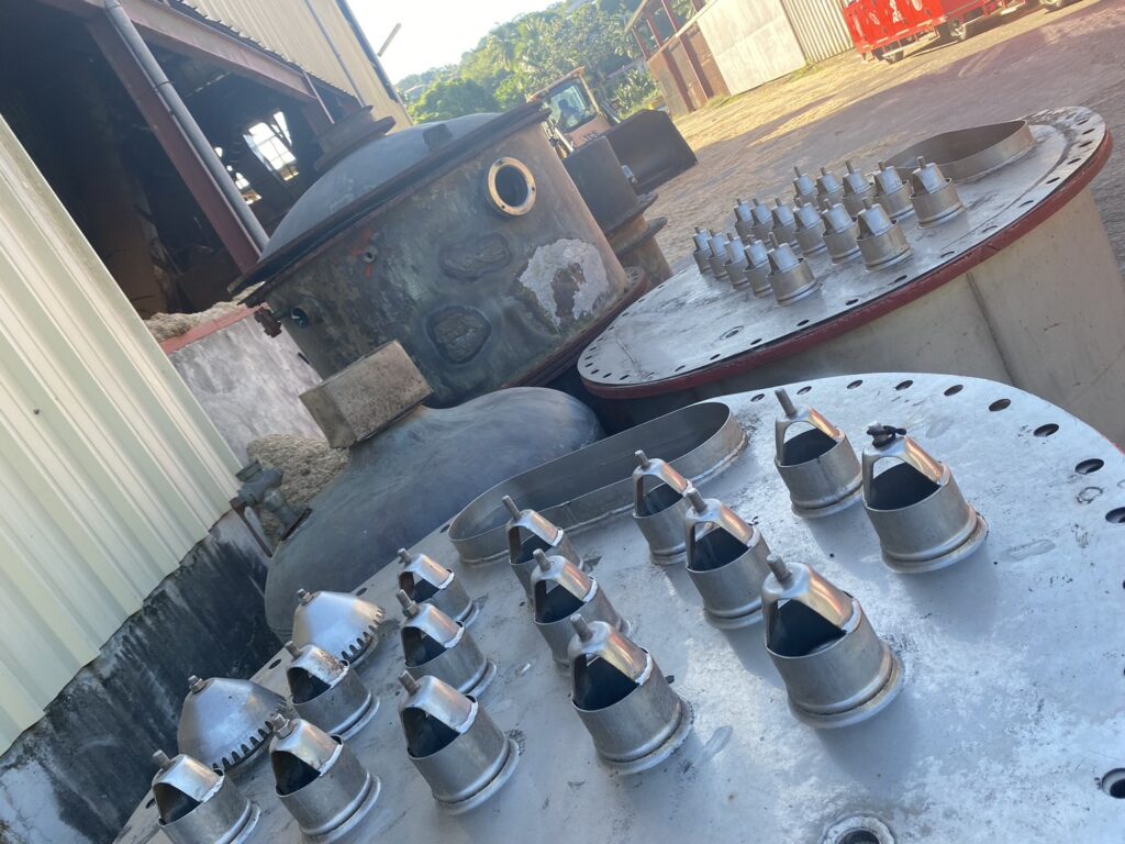 ラマニー蒸溜所のバブルキャップ