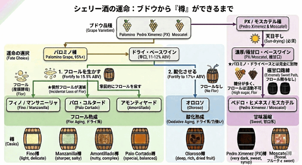 シェリー樽の分類