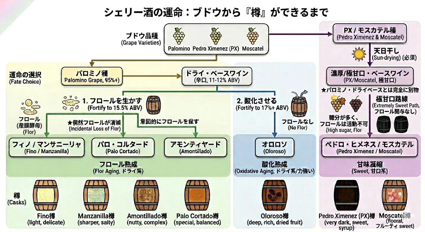 シェリー樽の分類