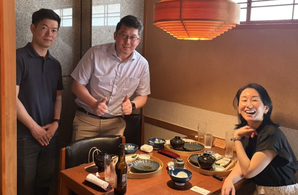 小諸蒸溜所・イアンチャン氏と、澁谷さん・Bar Little Happiness谷本美香と一緒に会食
