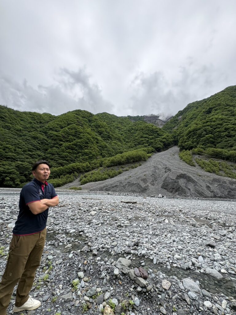 井川蒸溜所近くの赤崩れ