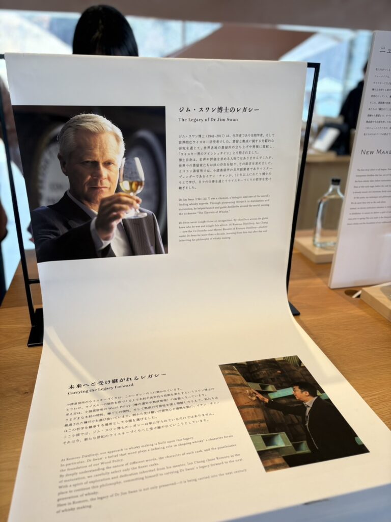 小諸蒸溜所・ジムスワン博士のパネル